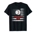 Mens Baseball Dad Usa American Flag T-Shirt - Custom Art Print Men Women - T-Shirt, Sweatshirt, Hoodie