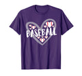 Baseball Heart Baseball Mom Dad T-Shirt - Graphic Print Men Women - T-Shirt, Sweatshirt, Hoodie