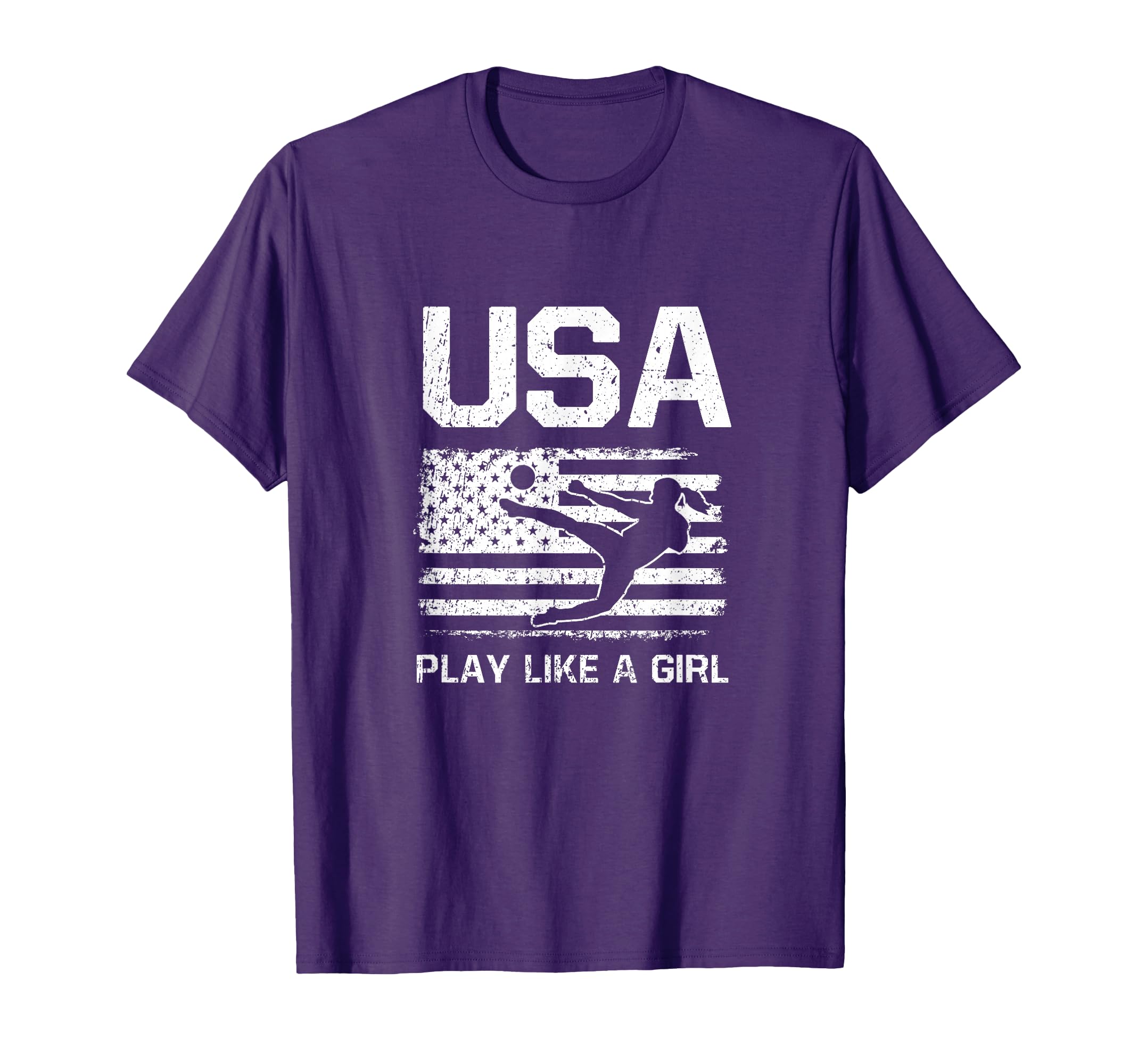 American Flag Patriotic Usa Soccer Play T-Shirt - Unique Graphic Unisex - T-Shirt, Sweatshirt, Hoodie