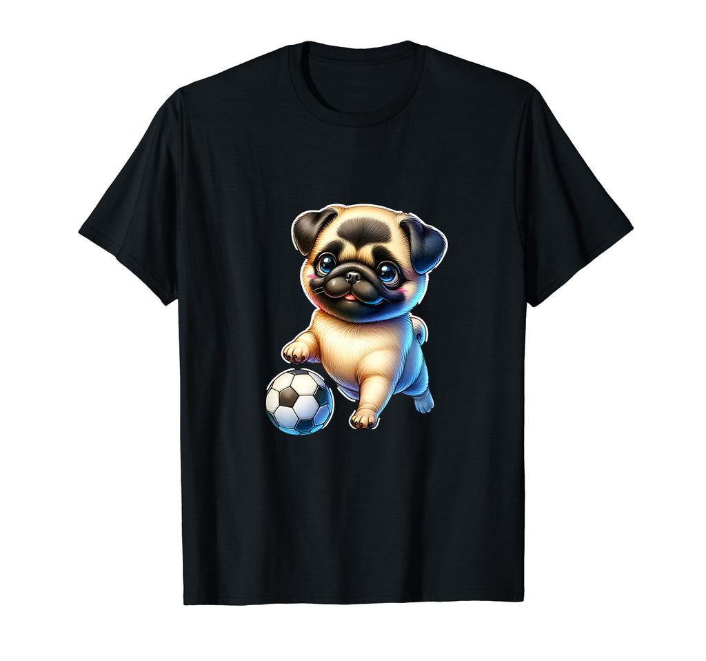 Pug Dog Soccer Champion Ball Fan T-Shirt - Streetwear Style Men Women - T-Shirt, Sweatshirt, Hoodie