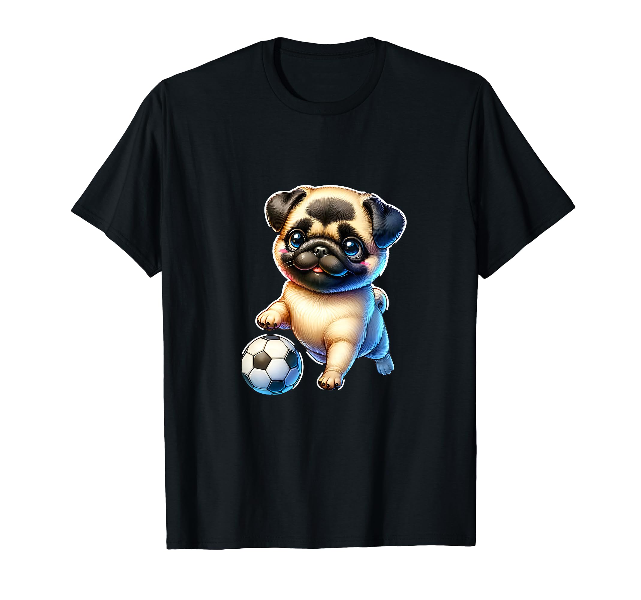Pug Dog Soccer Champion Ball Fan T-Shirt - Streetwear Style Men Women - T-Shirt, Sweatshirt, Hoodie