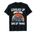 Leveled Up To Dad Twins Video Gamer T-Shirt - Streetwear Style Unisex - T-Shirt, Sweatshirt, Hoodie