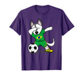 Dabbing Husky Brazil Football Fans T-Shirt - Graphic Print for Adults - T-Shirt, Sweatshirt, Hoodie