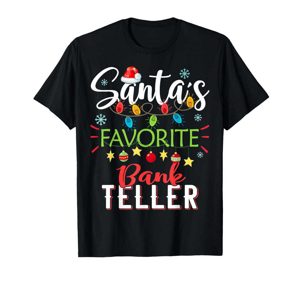 Santas Favorite Bank Teller Light Santa T-Shirt - Minimalist Print Unisex - T-Shirt, Sweatshirt, Hoodie