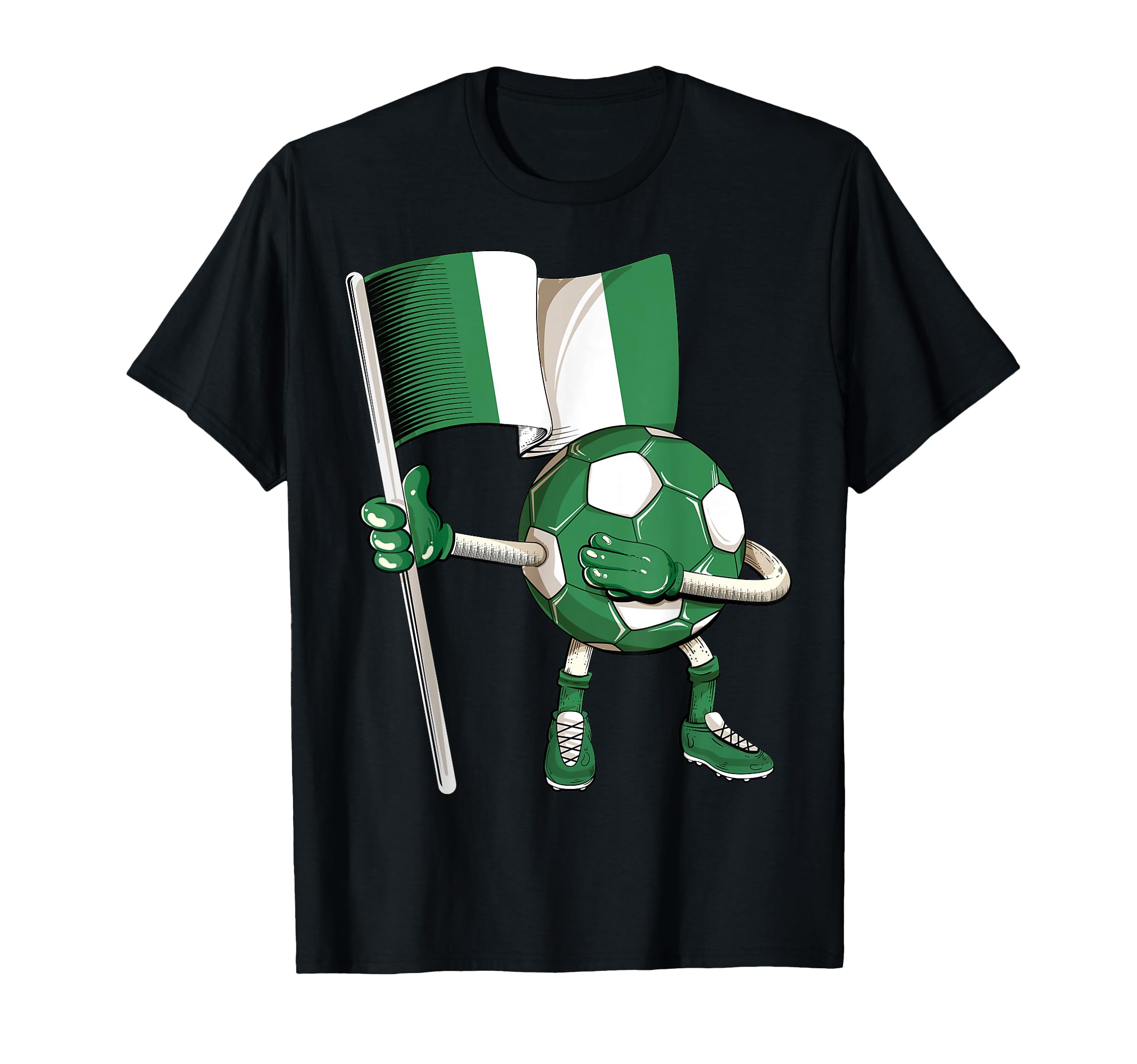 Nigeria Soccer Jersey Nigeria Flag T-Shirt - Fun Novelty Design Men Women - T-Shirt, Sweatshirt, Hoodie