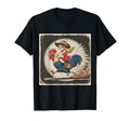 Funny Distressed Cowgirl Riding Chicken T-Shirt - Minimalist Print Unisex - T-Shirt, Sweatshirt, Hoodie
