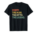 Mens Poppy Myth Legend Grandpa T-Shirt - Graphic Print Unisex - T-Shirt, Sweatshirt, Hoodie