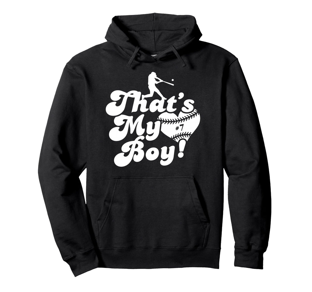 Thats My 7 Baseball Mom Dad Hoodie - Unique Graphic Unisex - T-Shirt, Sweatshirt, Hoodie