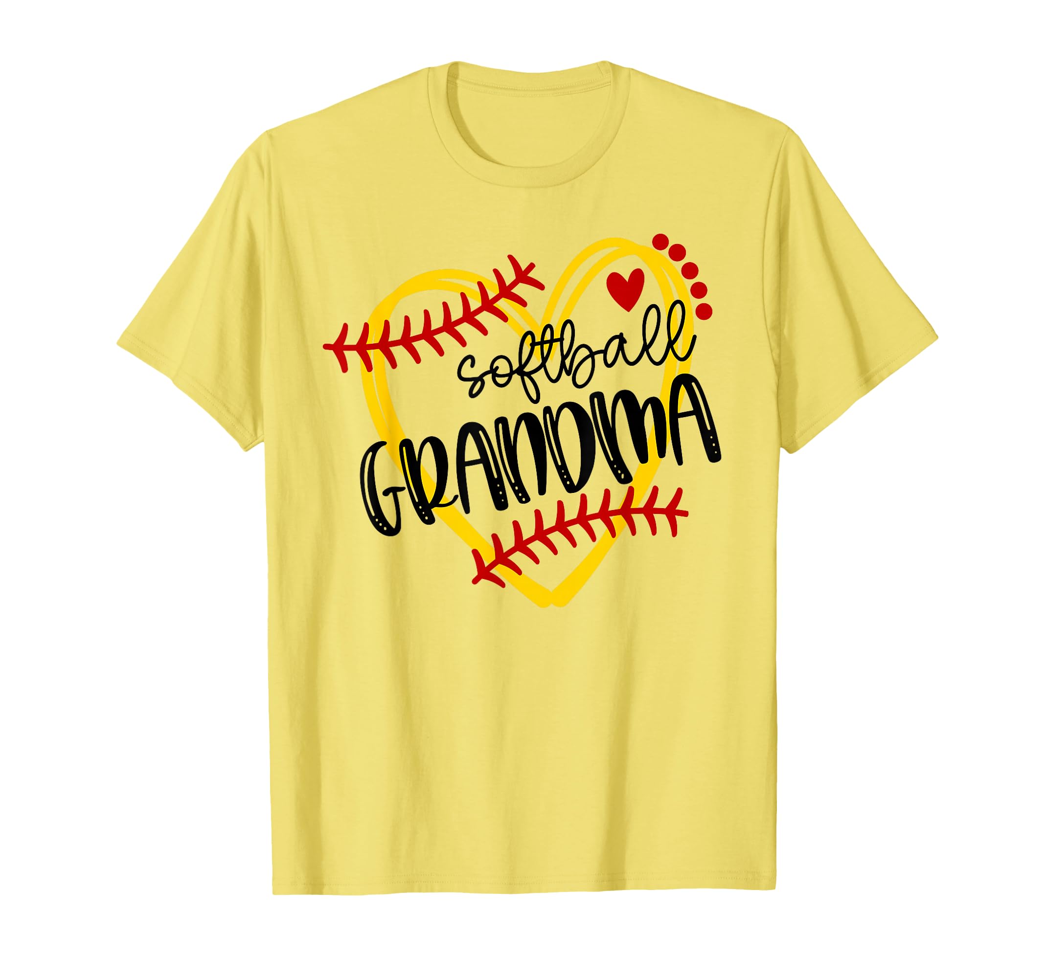 Personalized Softball Heart Grandma T-Shirt - Graphic Print Men Women - T-Shirt, Sweatshirt, Hoodie