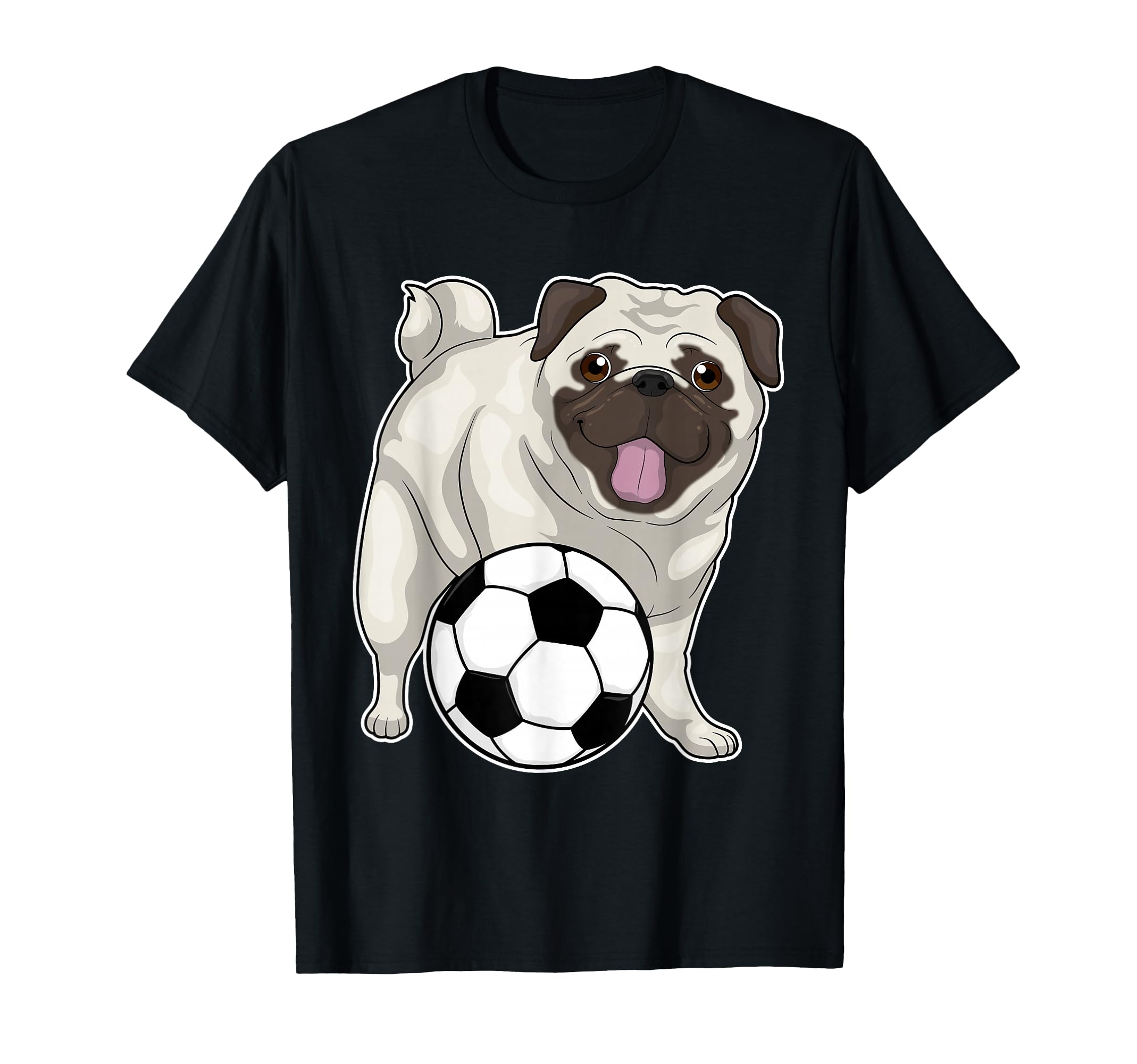 Pug Soccer Player Soccer Sports T-Shirt - Aesthetic Graphic Unisex - T-Shirt, Sweatshirt, Hoodie