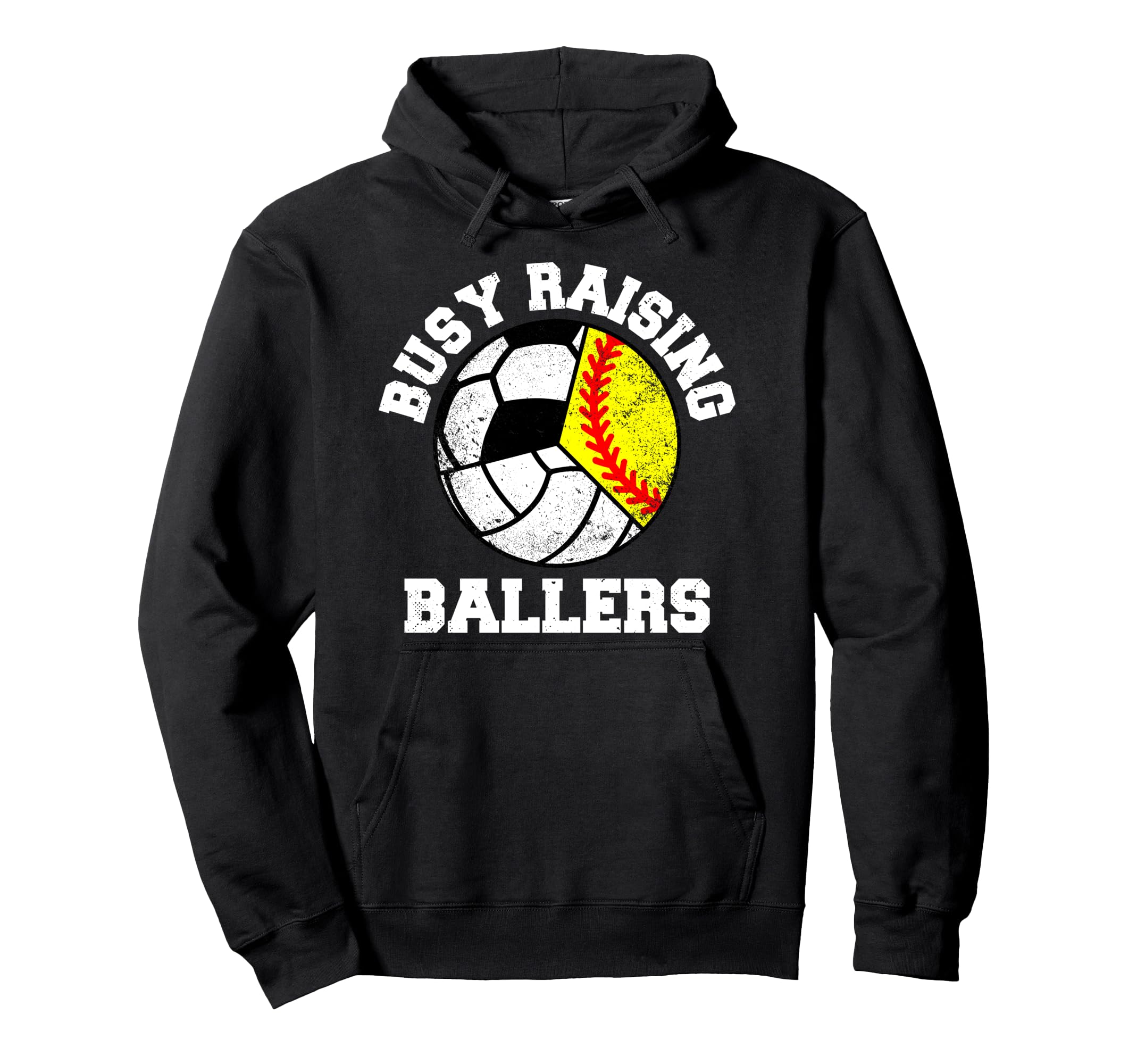 Busy Raising Ballers Funny Hoodie - Casual Everyday Wear Men Women - T-Shirt, Sweatshirt, Hoodie