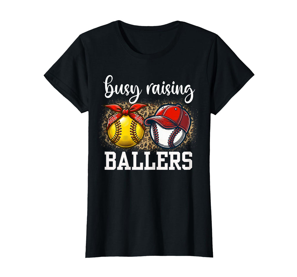 Busy Raising Ballers Softball And T-Shirt - Minimalist Print Unisex - T-Shirt, Sweatshirt, Hoodie