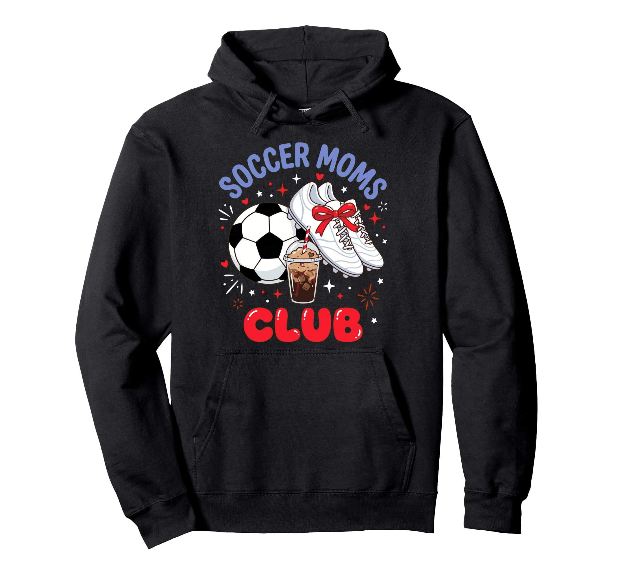 Soccer Moms Club Soccer Cleats Hoodie - Casual Everyday Wear Men Women - T-Shirt, Sweatshirt, Hoodie