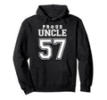 Number 57 Custom Proud Soccer Futbol Hoodie - Minimalist Print Unisex - T-Shirt, Sweatshirt, Hoodie