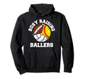 Busy Raising Ballers Funny Softball Hoodie - Aesthetic Graphic Unisex - T-Shirt, Sweatshirt, Hoodie