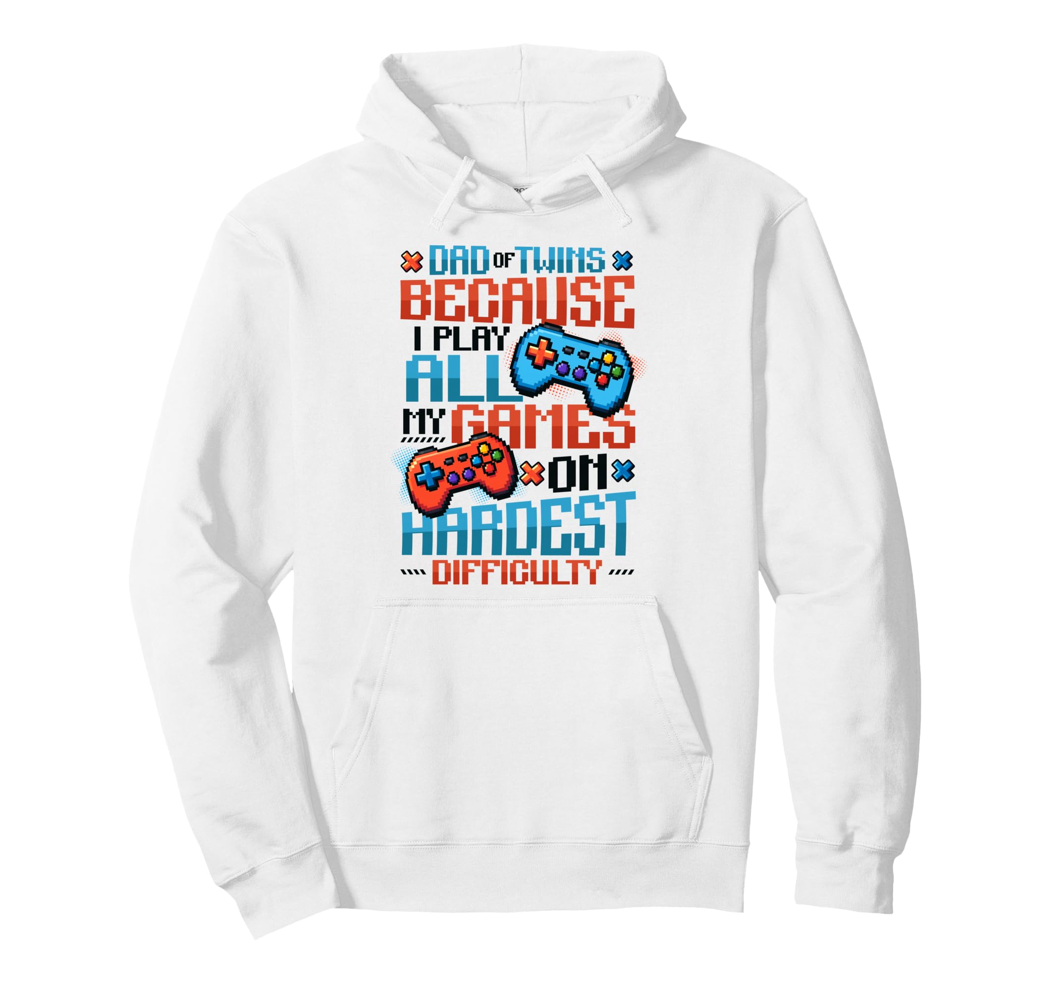 Dad Twins Gamer Dad Hardest Difficulty Hoodie - Streetwear Style Unisex - T-Shirt, Sweatshirt, Hoodie