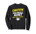 Football Aunt Funny Sweatshirt - Minimalist Print for Adults - T-Shirt, Sweatshirt, Hoodie