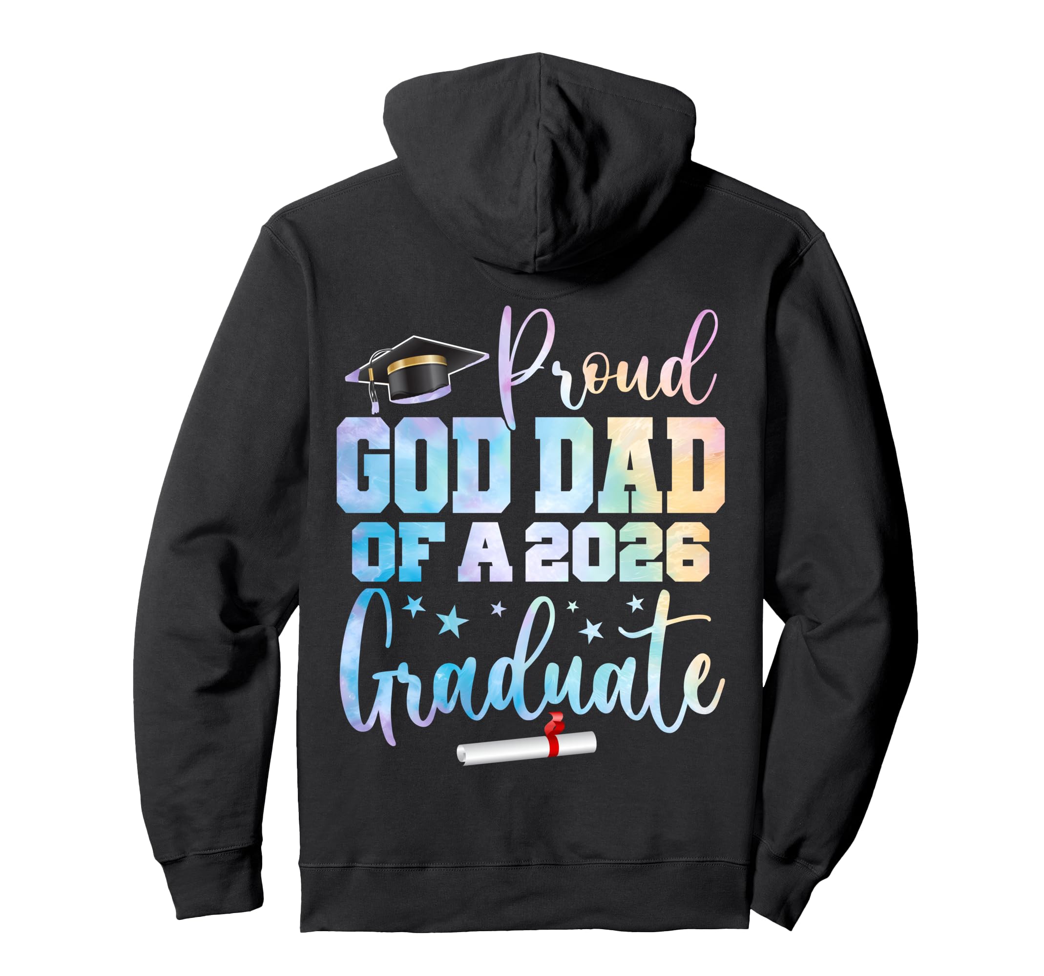 Proud God Dad Class 2026 Graduate Senior Hoodie - Custom Art Print Unisex - T-Shirt, Sweatshirt, Hoodie