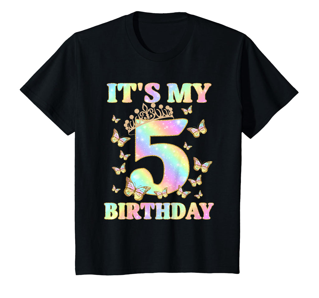 5 Years Old Funny Butterfly Its My 5Th T-Shirt - Trendy Graphic Men Women - T-Shirt, Sweatshirt, Hoodie