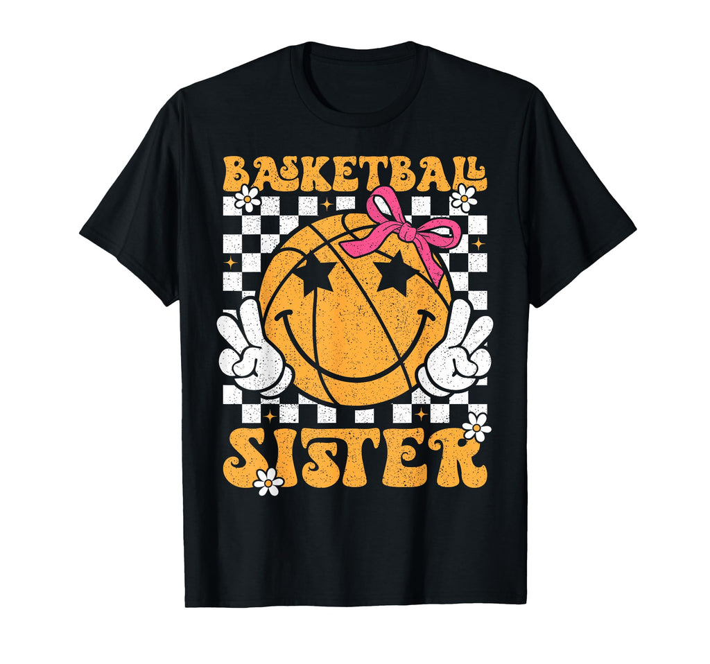 Basketball Sister Coquette Bow T-Shirt - Aesthetic Graphic Men Women - T-Shirt, Sweatshirt, Hoodie