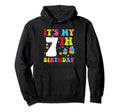 Groovy 7 Year Old Birthday Or Seven Year Hoodie - Custom Art Print Unisex - T-Shirt, Sweatshirt, Hoodie
