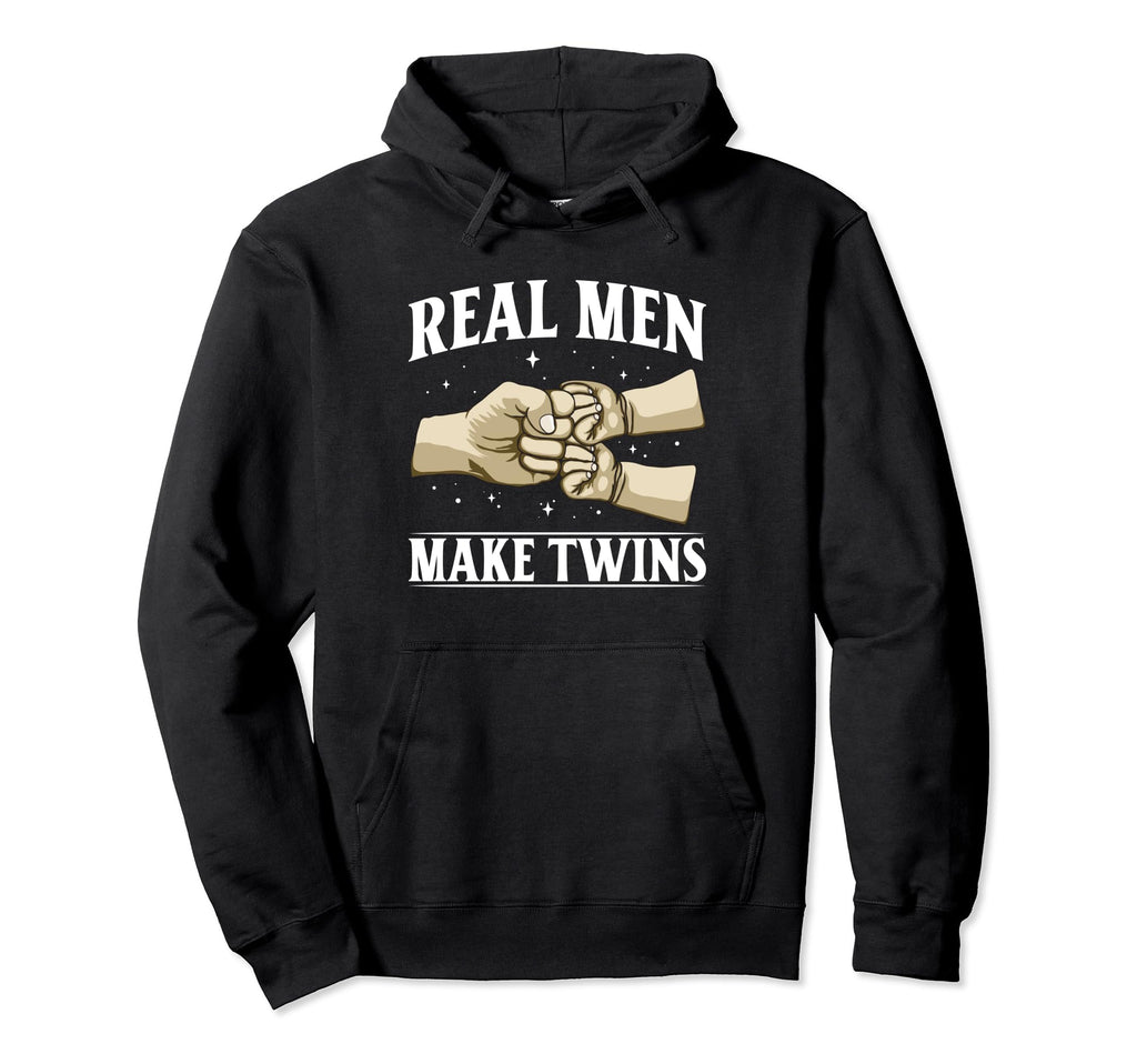 Twin Dad Real Make Twins Dad Twins Hoodie - Minimalist Print for Adults - T-Shirt, Sweatshirt, Hoodie
