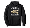 Twin Dad Real Make Twins Dad Twins Hoodie - Minimalist Print for Adults - T-Shirt, Sweatshirt, Hoodie