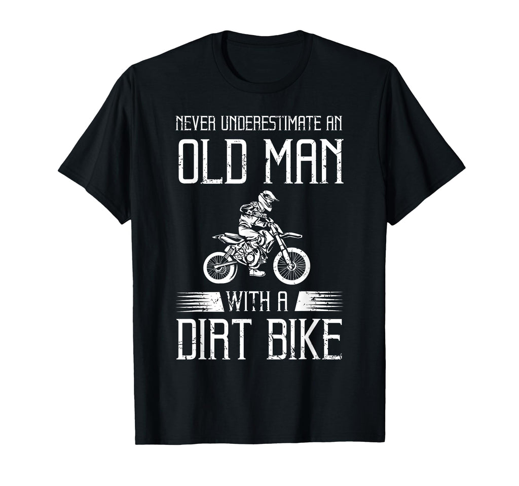 Dirt Bike Art Grandpa Dad Dirtbike Dirt T-Shirt - Unique Graphic Men Women - T-Shirt, Sweatshirt, Hoodie
