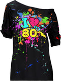 80s Costume Outfit for Woman Love Off The Shoulder - Adult & Kids T-Shirts, Sweatshirts & Hoodies apparel design preview 1