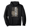 Dad Outnumbered Distressed Us Flag Hoodie - Fun Novelty Design Unisex - T-Shirt, Sweatshirt, Hoodie
