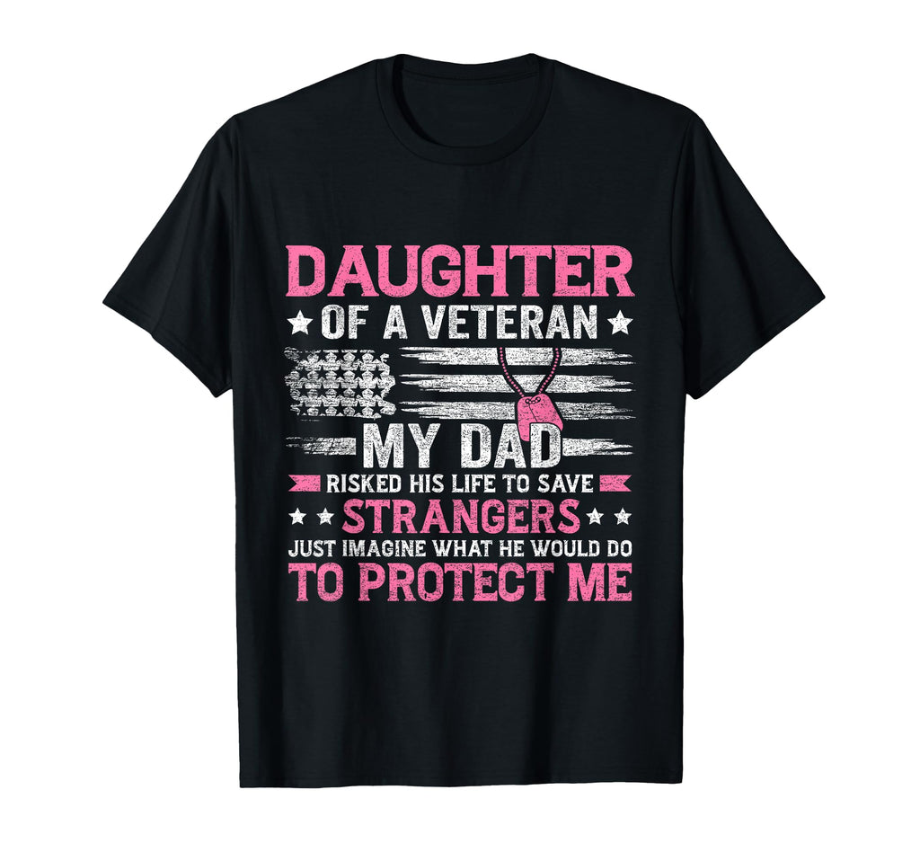 Daughter Veteran Fathers Day Veteran T-Shirt - Aesthetic Graphic Men Women - T-Shirt, Sweatshirt, Hoodie