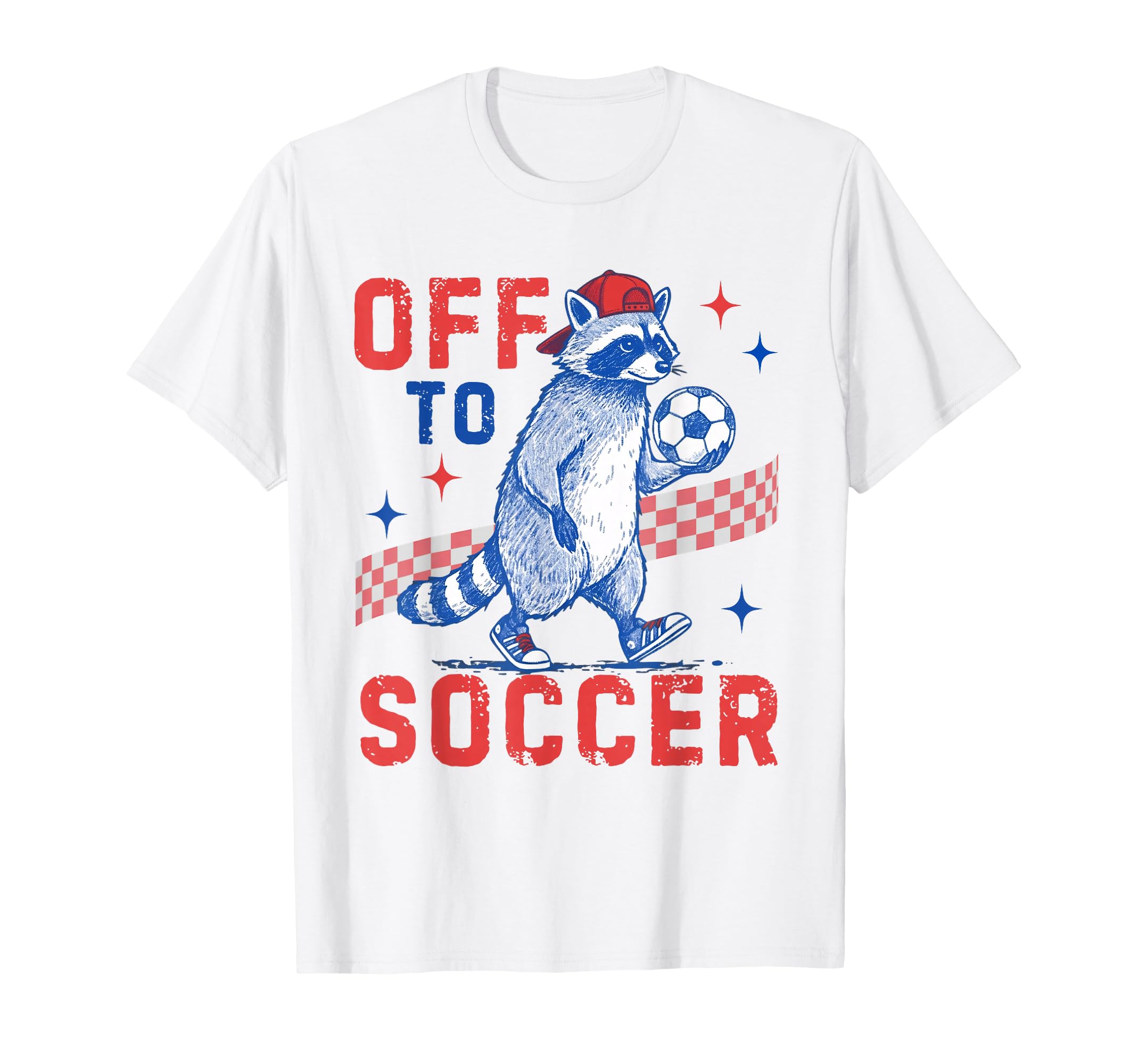 Raccoon Soccer Fan Animal Football T-Shirt - Fun Novelty Design for Adults - T-Shirt, Sweatshirt, Hoodie
