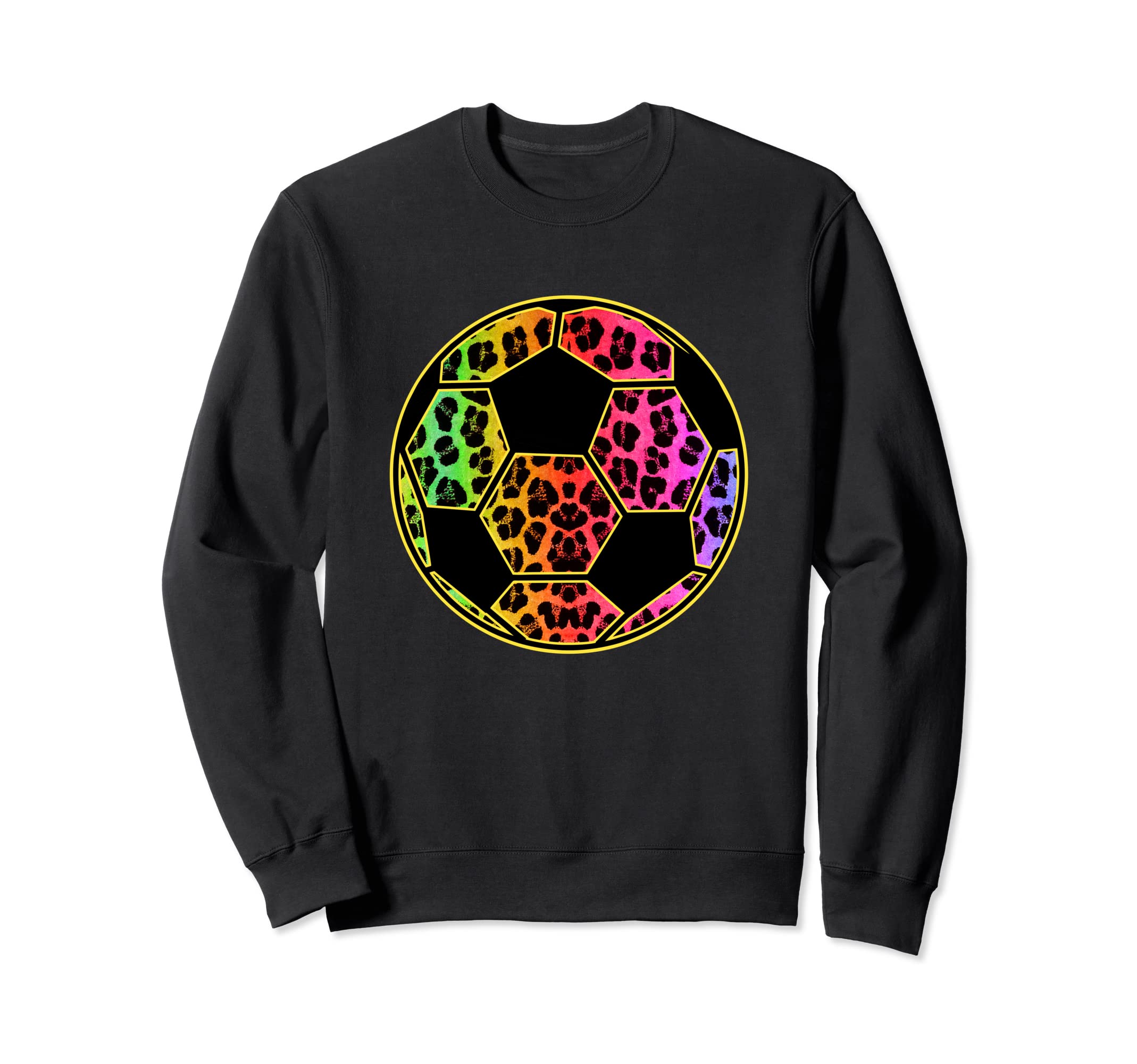 Soccer Ball Leopard Soccer Player Sweatshirt - Aesthetic Graphic Men Women - T-Shirt, Sweatshirt, Hoodie