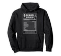 Funny Beard Nutrition Facts Bearded Skull Hoodie - Custom Art Print Unisex - T-Shirt, Sweatshirt, Hoodie