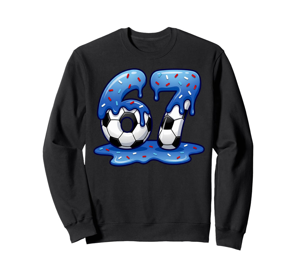 Playful Soccer Fan Dripping Sweatshirt - Fun Novelty Design for Adults - T-Shirt, Sweatshirt, Hoodie