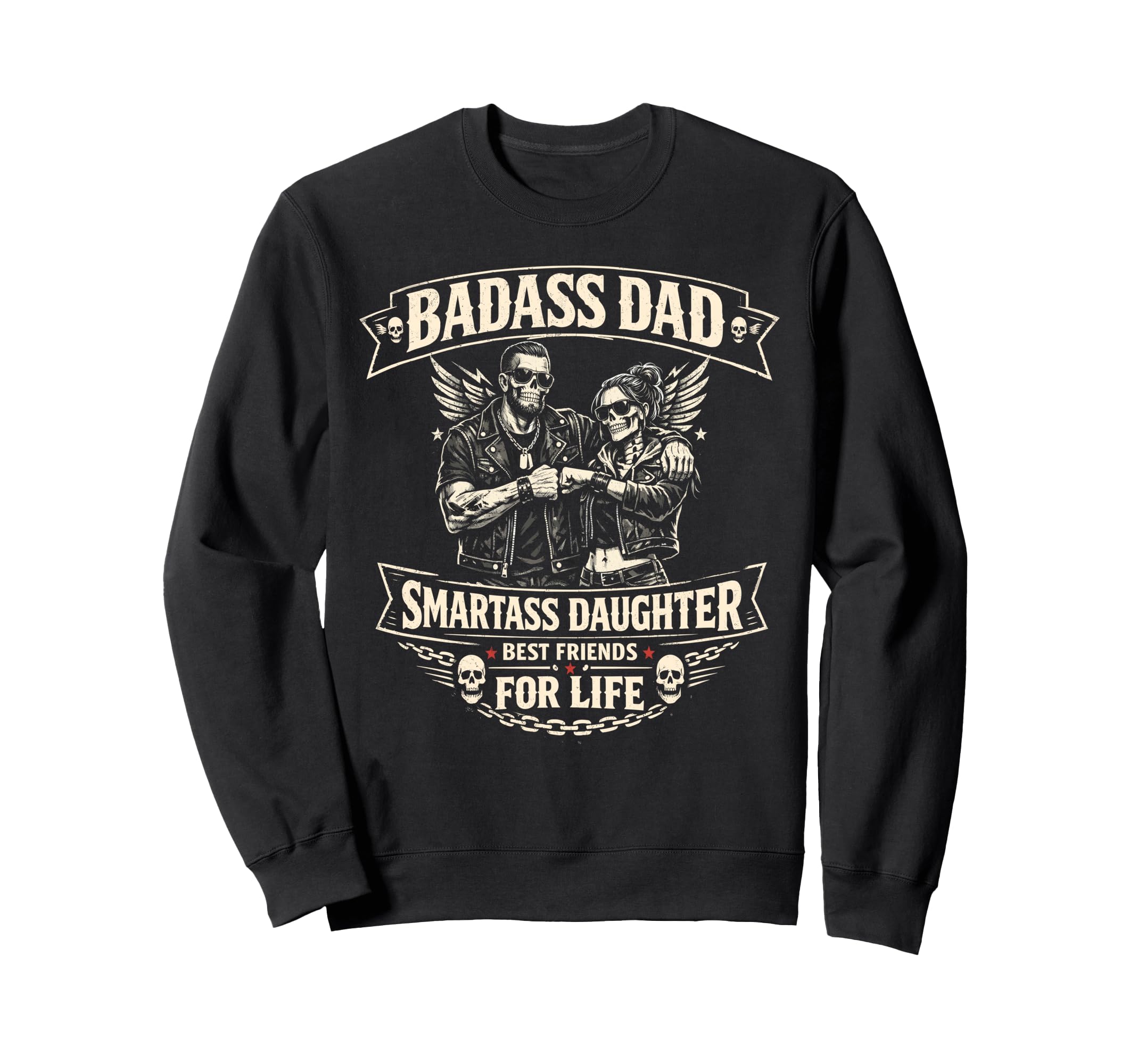 Dad Daughter Matching Outfits Badass Sweatshirt - Custom Art Print Unisex - T-Shirt, Sweatshirt, Hoodie