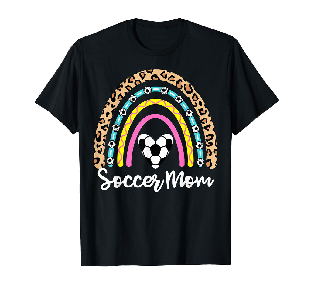 Soccer Mom Boho Rainbow Funny Soccer T-Shirt - Trendy Graphic for Adults - T-Shirt, Sweatshirt, Hoodie