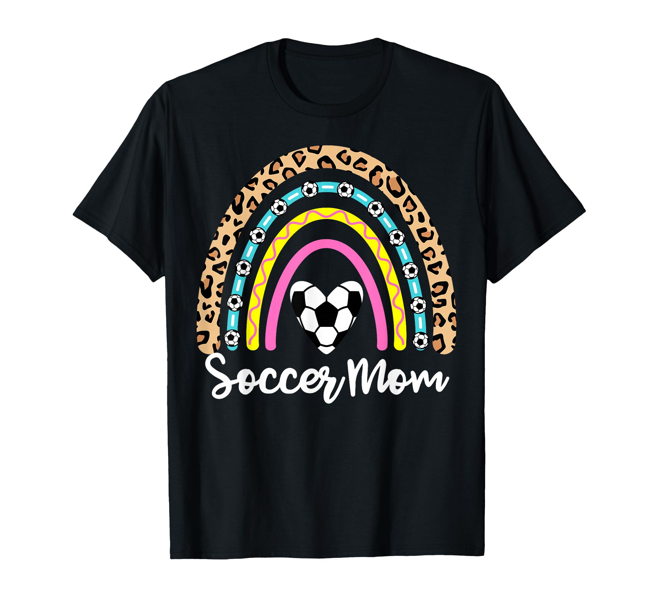 Soccer Mom Boho Rainbow Funny Soccer T-Shirt - Trendy Graphic for Adults - T-Shirt, Sweatshirt, Hoodie
