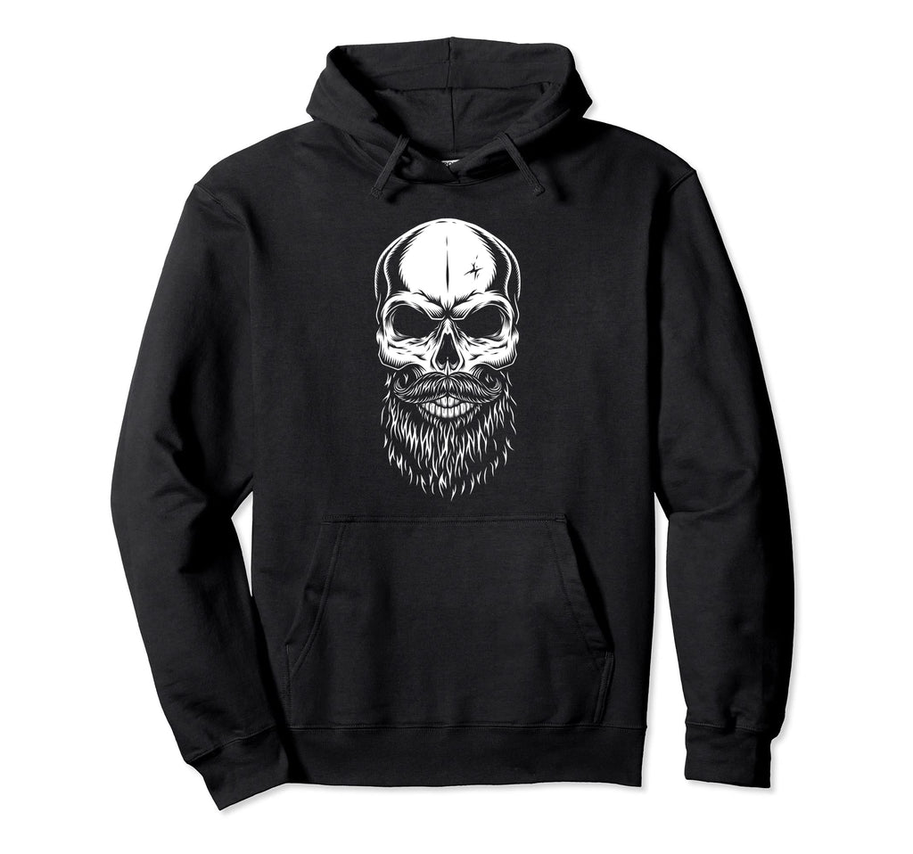 Bearded Skull Lazy Halloween Costume Hoodie - Unique Graphic Men Women - T-Shirt, Sweatshirt, Hoodie