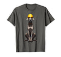 Sloughi Dog Yellow Hard Hat Helmet T-Shirt - Minimalist Print for Adults - T-Shirt, Sweatshirt, Hoodie