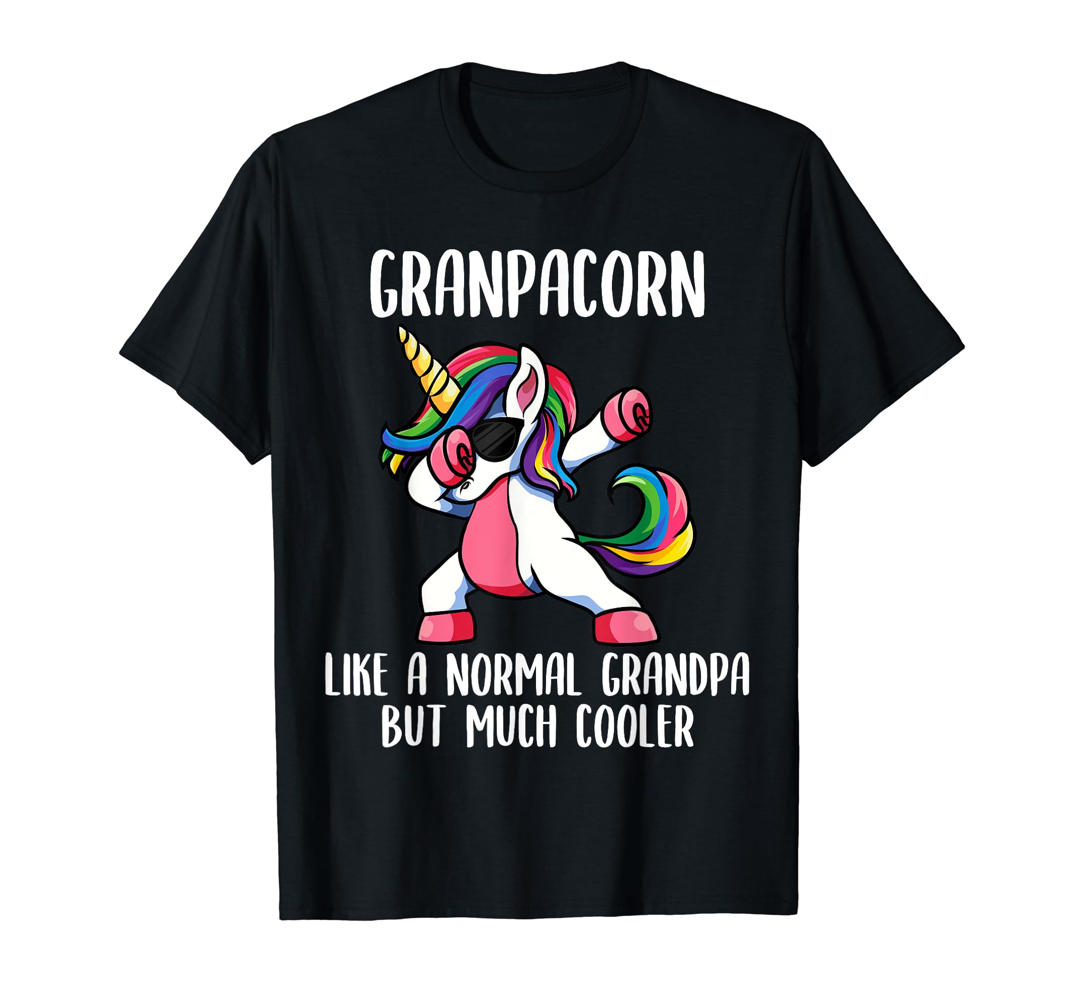 Unicorn Grandpa Birthday Party T-Shirt - Minimalist Print Unisex - T-Shirt, Sweatshirt, Hoodie