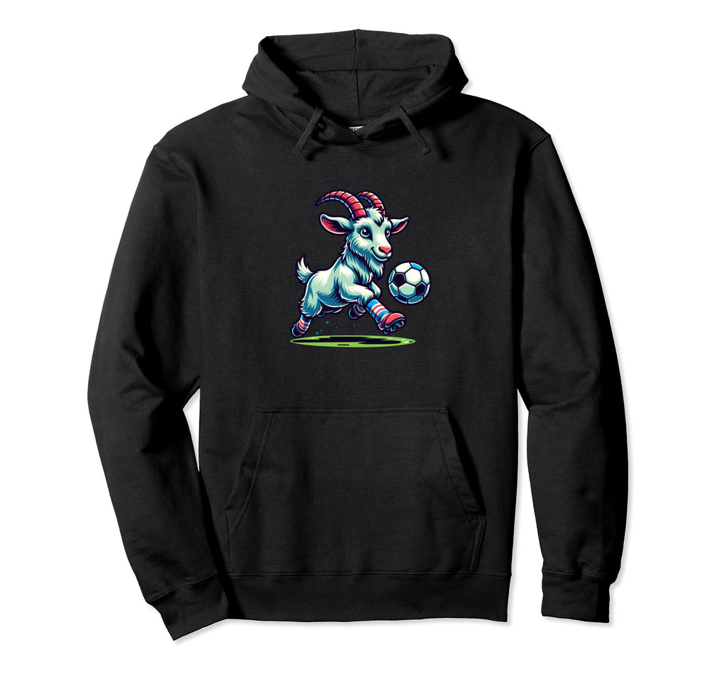 Soccer Champion Goat Player Ball Hoodie - Casual Everyday Wear for Adults - T-Shirt, Sweatshirt, Hoodie