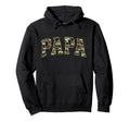 Camo Papa Camourflage Varsity Text Hoodie - Graphic Print for Adults - T-Shirt, Sweatshirt, Hoodie