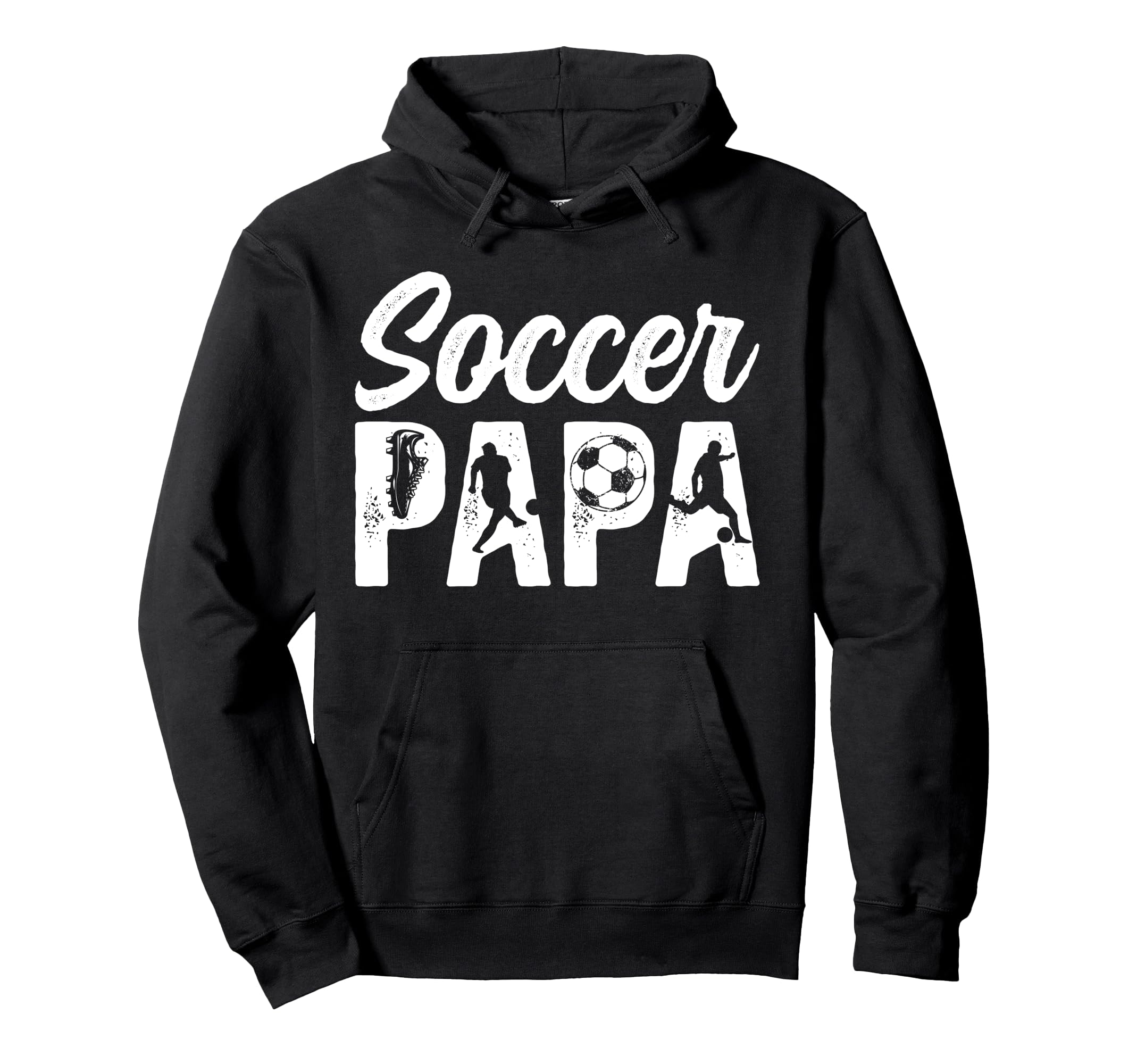 Soccer Papa Grandpa Papa Soccer Hoodie - Casual Everyday Wear Unisex - T-Shirt, Sweatshirt, Hoodie