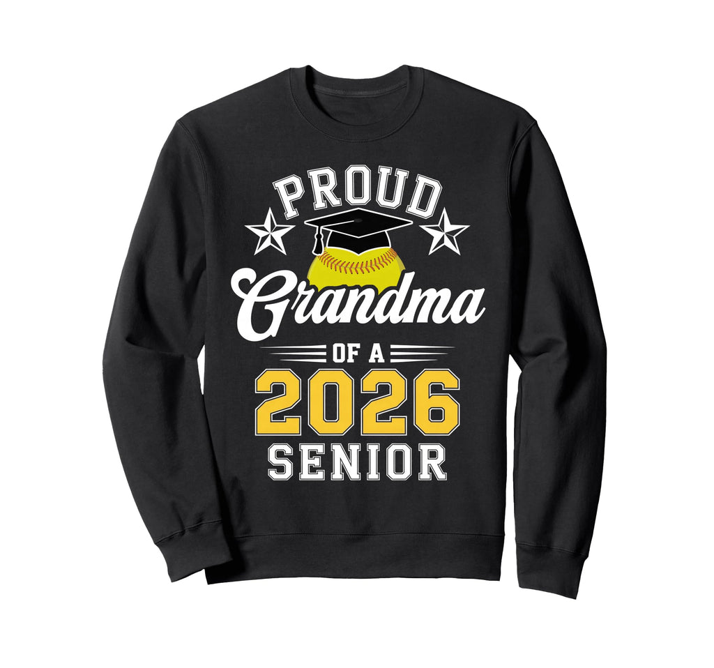 Proud Grandma 2026 Senior Sweatshirt - Aesthetic Graphic Men Women - T-Shirt, Sweatshirt, Hoodie