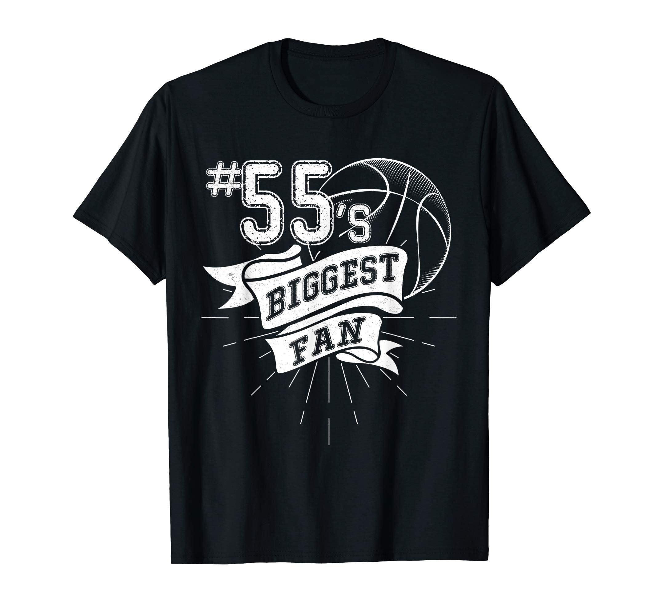 Biggest Fan Baseball Player Number 55 T-Shirt - Graphic Print for Adults - T-Shirt, Sweatshirt, Hoodie