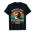 Worlds Best Foxhound Dad American T-Shirt - Minimalist Print Unisex - T-Shirt, Sweatshirt, Hoodie