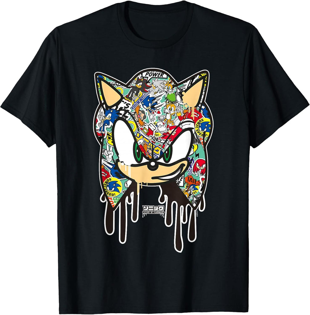 Sticker Sonic - Adult & Kids T-Shirts, Sweatshirts & Hoodies apparel design preview 1