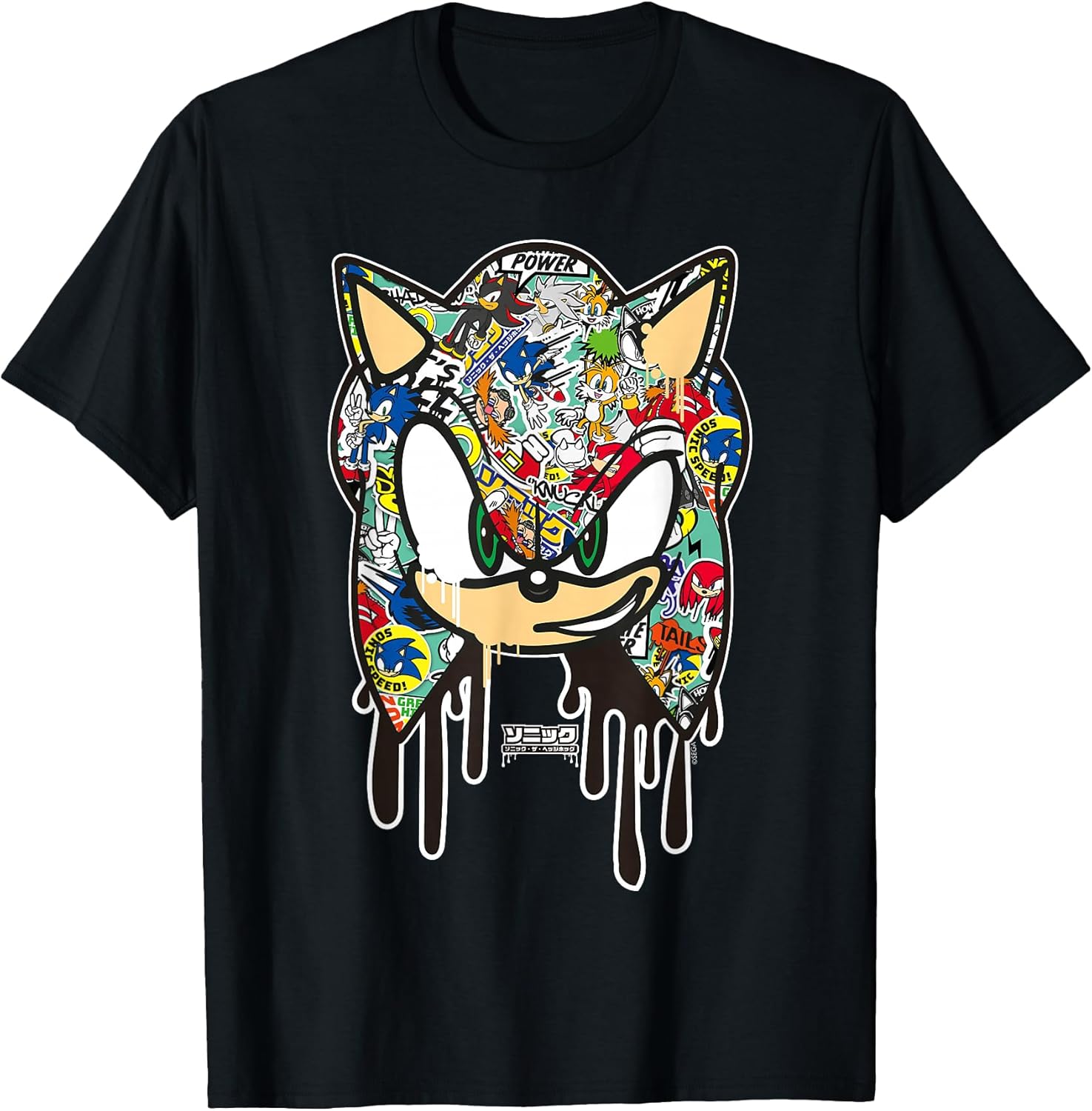 Sticker Sonic - Adult & Kids T-Shirts, Sweatshirts & Hoodies apparel design preview 1
