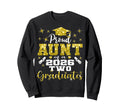 Proud Aunt Two 2026 Graduates Sweatshirt - Unique Graphic Men Women - T-Shirt, Sweatshirt, Hoodie